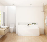 CAROMA Urbane Wall Faced Toilet Suite - Bottom Inlet, Soft close seat
